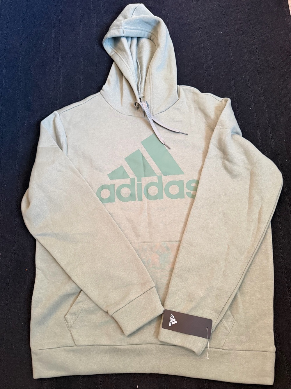 adidas Light Sage Green Trefoil Pullover Hoodie